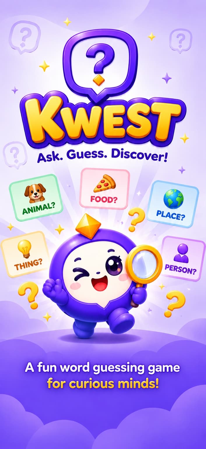 Kwest app promotional screen